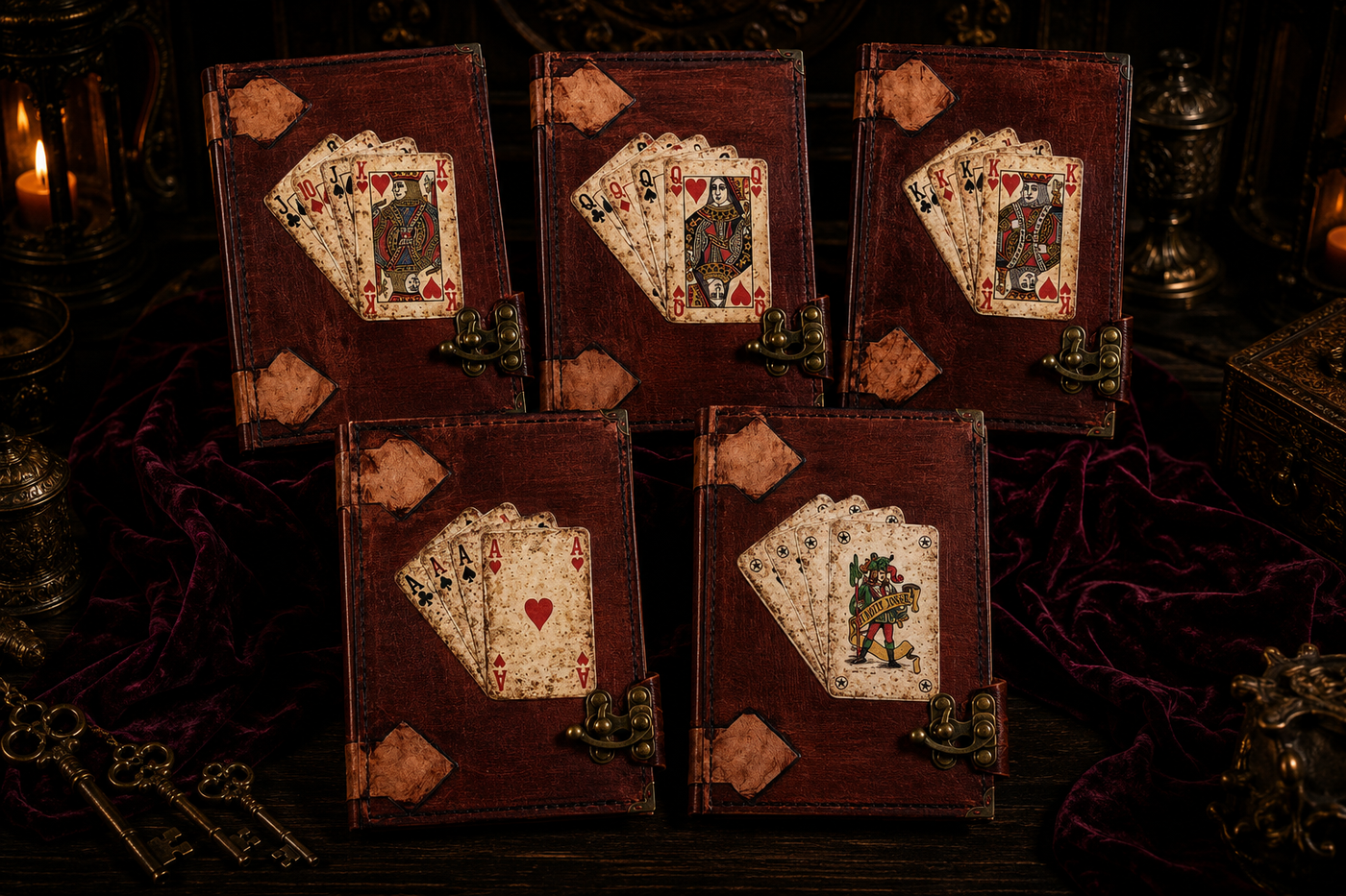 Rustic Flat Cover & Vintage Playing Cards Inlay | Collection