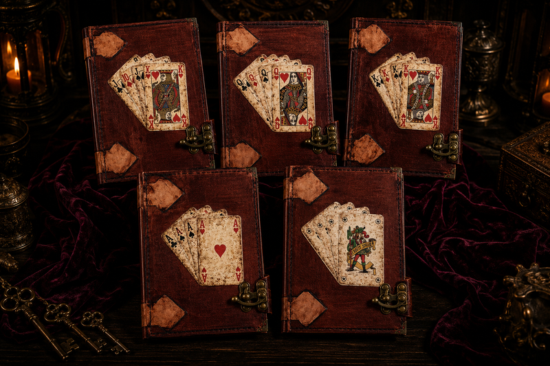 Rustic Flat Cover & Vintage Playing Cards Inlay | Collection