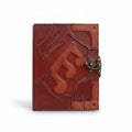 Colored Genuine Sheepskin Leather Journal, Blank Chamois Paper | Wrinkled Embossed | Leather Relief | Musical Note Melody Relief - Ex Mini - Yellow