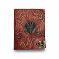 Genuine Sheepskin Leather Journal, Blank Chamois Paper | Full Wrinkled | Antique Resin Motif | 3D Mythical Dragon
